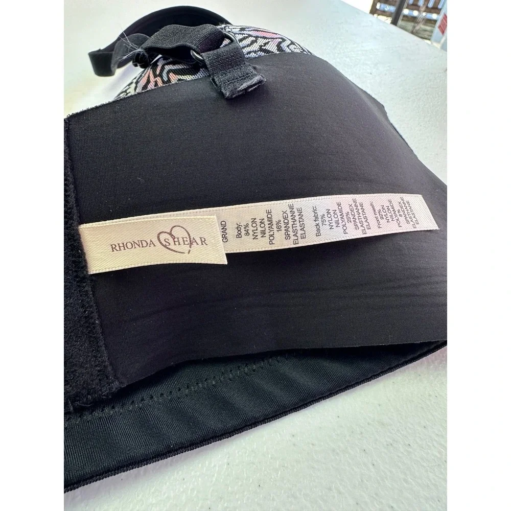 Rhonda Shear 2Pk Molded Cup Bra L Black Zebra Orchid Purple Wireless Comfort - Picture 7 of 16